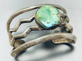 River Of Green Turquoise Vintage Native American Navajo Sterling Silver Bracelet-Nativo Arts