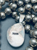 Jesse Monongye (D.) Important Hopi Vintage Sterling Silver Turquoise Necklace-Nativo Arts