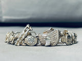 Noahs Ark Highly Detailed Vintage Southwestern Sterling Silver Bracelet-Nativo Arts