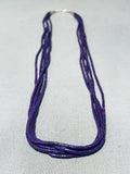 Gasp! Native American Navajo Suilite Sterling Silver Heishi Necklace-Nativo Arts