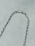 Very Important Vintage Native American Navajo Turquoise Inlay Sterling Silver Necklace-Nativo Arts