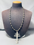 Gasp! Late 1800's/ Early 1900's Vintage Native American Navajo Coin Silver Hand Tooled Necklace-Nativo Arts