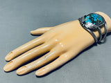 Museum Vintage Native American Navajo Morenci Turquoise Sterling Silver Bracelet-Nativo Arts