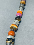 Singer Native American Navajo Spiny Oyster, Lapis, Turquoise Sterling Silver Necklace-Nativo Arts