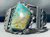 Pure Opulence: Vintage Native American Navajo Royston Turquoise Sterling Silver Bracelet-Nativo Arts