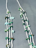 Early 1900's Vintage Santo Domingo Cerrillos Turquoise Heishi Necklace-Nativo Arts