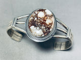Larson Lee Native American Navajo Wildhorse Sterling Silver Bracelet-Nativo Arts