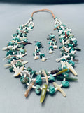 One Of The Best Vintage Santo Domingo Turquoise Squaw Necklace-Nativo Arts