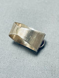 Impressive Native American Navajo Handcarved Sterling Silver Solid Ring-Nativo Arts