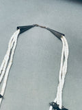 One Of The Most Unique Vintage Navajo Blackbird Sterling Silver Necklace-Nativo Arts