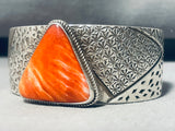 Dakota Willie Vintage Native American Navajo Sterling Silver Spiny Oyster Bracelet-Nativo Arts