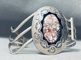 Important Vintage Native American Navajo Wild Horse Agate Sterling Silver Bracelet-Nativo Arts