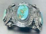 Museum Quality Vintage Native American Navajo Royston Turquoise Sterling Silver Bracelet-Nativo Arts