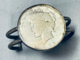 Older Vintage Native American Navajo Coin Sterling Silver Bracelet Cuff-Nativo Arts