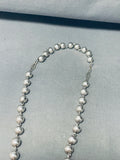 One Of The Most Incredible Vintage Native American Navajo Sterling Silver Rosary Necklace-Nativo Arts