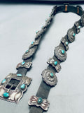Native American Mike Rogers Vintage Navajo Turquoise Sterling Silver Concho Belt-Nativo Arts