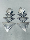 Special Vintage Native American Navajo Sterling Silver Earrings-Nativo Arts