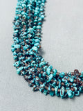 One Of Best Vintage Santo Domingo Turquoise Nuggets Sterling Silver Necklace-Nativo Arts