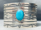 Linda Johnson Tremendous Sleeping Beauty Turquoise Sterling Silver Bracelet-Nativo Arts