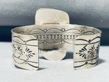 Red #8 Mine Turquoise!! Vvery Rare Vintage Native American Navajo Sterling Silver Bracelet-Nativo Arts