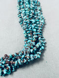 One Of Best Vintage Santo Domingo Turquoise Nuggets Sterling Silver Necklace-Nativo Arts