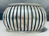 Native American Navajo Basket Protruding Native American Navajo Sterling Silver Bracelet Cuff-Nativo Arts