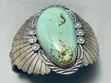 Best Del Chatter Vintage Native American Navajo Green Turquoise Sterling Silver Bracelet-Nativo Arts