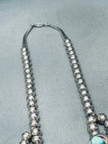 Womens Vintage Native American Navajo Turquoise Sterling Silver Squash Blossom Necklace-Nativo Arts