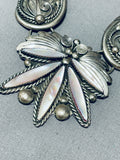 The Absolute Best Vintage Native American Navajo Pink Shell Sterling Silver Necklace-Nativo Arts