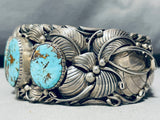 Gary Johnson!! Vintage Native American Navajo Red Mountain Turquoise Sterling Silver Bracelet-Nativo Arts