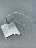 Rob Yellowhorse Native American Navajo Turquoise Sterling Silver Zia New Mexico Necklace-Nativo Arts