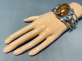 Danny Etsitty Ancient Tree Sap Vintage Native American Navajo Sterling Silver Bracelet-Nativo Arts