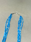 Gasp! Native American Navajo Denim Lapis Sterling Silver Necklace-Nativo Arts