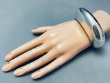 6.5 Inch Wrist Vintage Native American Navajo Orville Tsinnie Sterling Silver Bracelet-Nativo Arts