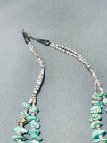 Native American Traditional Vintage Santo Domingo Royston Turquoise Sterling Silver Necklace-Nativo Arts