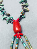 One Of The Best Vintage Santo Domingo Green Turquoise Jacla Necklace Old-Nativo Arts