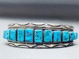 Important Vintage Native American Navajo Tom Tso Turquoise Sterling Silver Bracelet-Nativo Arts