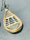 Completely Unique Vintage Inuit Sterling Silver Snowshoe Earrings-Nativo Arts