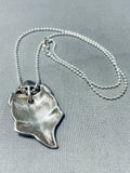 Symbolic Horned Toad Vintage Navajo Turquoise Sterling Silver Necklace-Nativo Arts