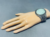 Larry Begay Carico Lake Turquoise Vintage Native American Navajo Sterling Silver Bracelet-Nativo Arts