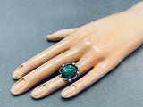Charming Vintage Native American Navajo Carico Lake Turquoise Sterling Silver Ring-Nativo Arts