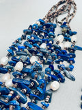 349 Grams Vintage Native American Navajo Rye Whitegoat Lapis Heishi Necklace-Nativo Arts