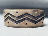 Important Ed Lovato Kewa Santo Domingo Vintage Sterling Silver Bracelet-Nativo Arts