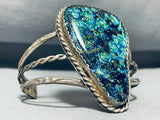One Of The Most Unique Ever Vintage Native American Navajo Shell Sterling Silver Bracelet-Nativo Arts