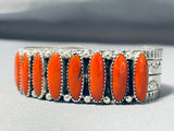 The Best Long Coral Native American Navajo Sterling Silver Bracelet This Year-Nativo Arts