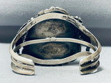 Boulder Turquoise Mine (rare) Vintage Native American Navajo Sterling Silver Bracelet Old-Nativo Arts