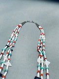 Fab Vintage Santo Domingo Turquoise White Shell Heishi Sterling Silver Necklace-Nativo Arts