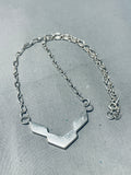 Vintage Southwestern Multi Stone Inlay Sterling Silver Pendant Necklace-Nativo Arts