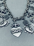 Juan Willie Vintage Native American Navajo Cross Charm Sterling Silver Necklace-Nativo Arts
