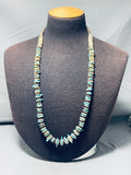 Native American Amazing Vintage Santo Domingo Kingman Turquoise, Shell Sterling Silver Necklace-Nativo Arts